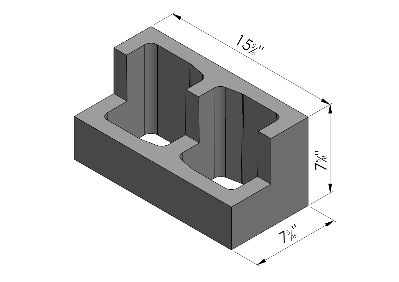 8-inch header concrete block (CMU) made in Tampa, FL