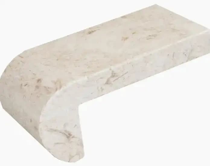 Pieza de borde redondeado de piedra natural para remodelación
